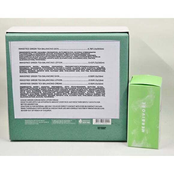 Innisfree Green Tea Balancing Skin Care Set w/ Herbivore Green Magic 1.0 Fl. Oz. - Picture 2 of 8